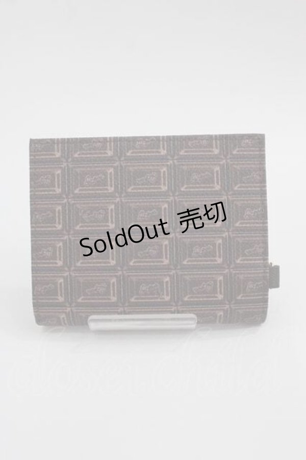 画像1: Q-pot. / ビターチョコレートフラップショートウォレット  ブラウン I-25-04-24-125-QP-ZA-HD-ZI (1)