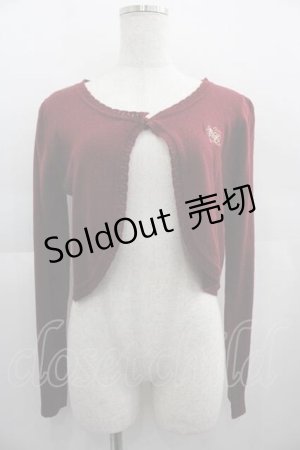 画像: Secret Honey / ロゴ刺繍ボレロ  ボルドー I-25-04-24-013-CA-TO-HD-ZI