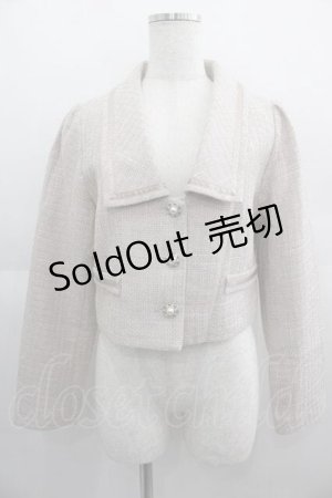 画像: axes femme POETIQUE / ツィードショートジャケット  ピンク I-25-04-24-028-AX-JA-HD-ZI
