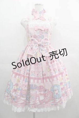 画像: Angelic Pretty / Toy's Donut Dinerジャンパースカート  ピンク I-25-04-24-033-AP-OP-HD-ZI