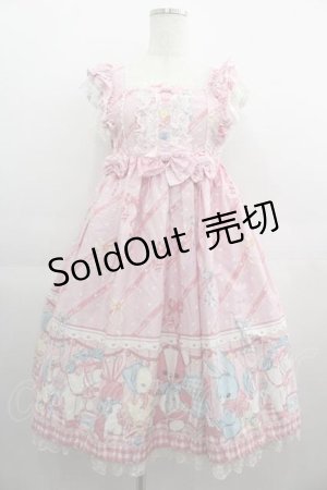 画像: Angelic Pretty / MELODY TOYSハイウエストジャンパースカート  ピンク I-25-04-24-034-AP-OP-HD-ZI