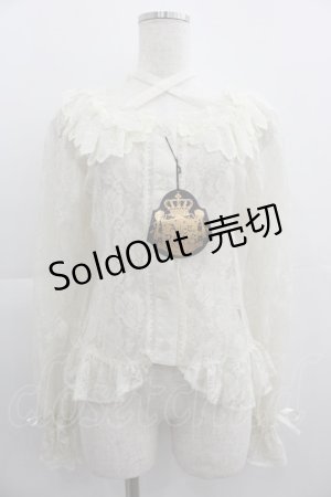 画像: ALICE and the PIRATES / レースシャーリングブラウス  生成り I-25-05-01-006-PA-BL-HD-ZI