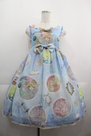 画像: BABY,THE STARS SHINE BRIGHT / 天体のHarmonia 天使の如く歌う星界の旋律 柄Vegaジャンパースカート  サックス I-25-05-01-052-BA-OP-HD-ZI