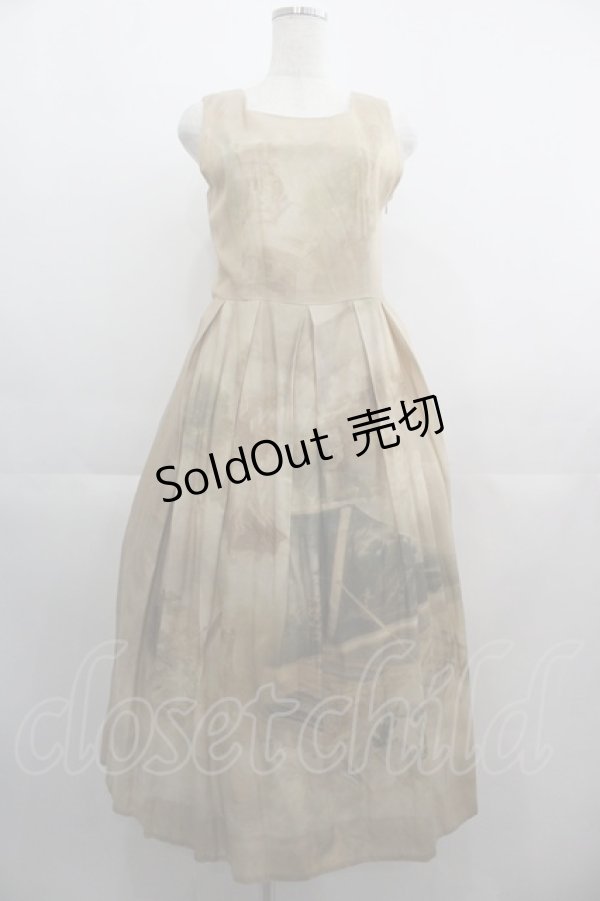 画像1: Jane Marple / Heaven's concertoのNo.35スクエアドレス  ライトベージュ I-25-05-01-068-JM-OP-HD-ZI (1)