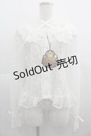 画像: ALICE and the PIRATES / レースシャーリングブラウス  白 I-25-05-01-011-PA-BL-HD-ZY