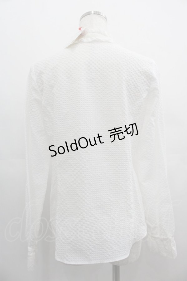 画像2: Emily Temple cute / 胸元フリルスタンドカラーブラウス M ホワイト I-25-05-01-015-ET-BL-HD-ZI (2)