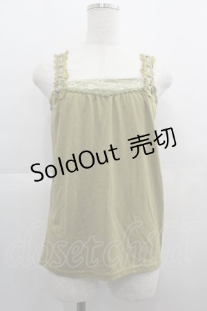 画像: axes femme / 巻き薔薇キャミトップス  カーキ I-25-05-01-024-AX-TO-HD-ZI