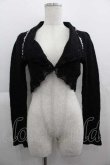 画像1: HONEY / 後ろ蝶刺繍ニットボレロ  黒Ｘ紫 I-25-05-07-052-HN-TO-HD-ZI (1)