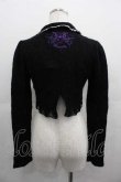 画像2: HONEY / 後ろ蝶刺繍ニットボレロ  黒Ｘ紫 I-25-05-07-052-HN-TO-HD-ZI (2)
