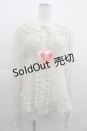 画像: BABY,THE STARS SHINE BRIGHT / シフォンフリルストライプブラウス  生成り I-25-05-07-006-BA-BL-HD-ZI
