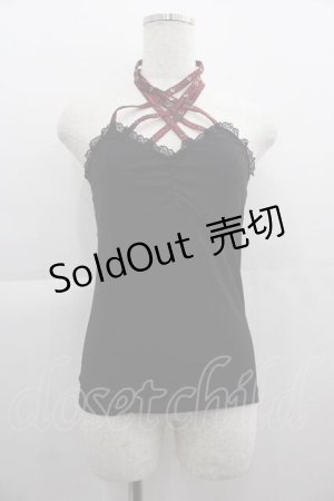 画像: Qutie Frash / クロスキャミ  黒 I-25-05-07-055-QU-TO-HD-ZI