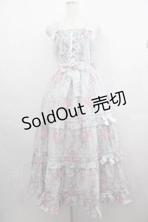 画像: metamorphose / シャーロットロングティアードジャンパースカート 1 サックス I-25-05-07-063-ME-OP-HD-ZI