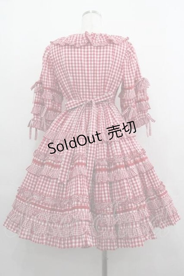 画像2: Angelic Pretty / Little Houseワンピース  赤Ｘ白 I-25-05-07-064-AP-OP-HD-ZI (2)
