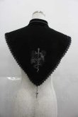 画像2: Ozz oneste / クロス刺繍つけ襟  黒 I-25-05-07-106-OO-ZA-HD-ZI (2)