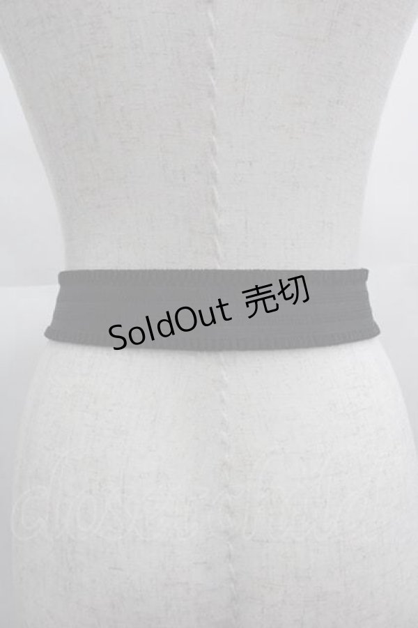 画像2: axes femme / 立体蝶モチーフゴムベルト  黒Ｘシルバー I-25-05-07-109-AX-ZA-HD-ZI (2)