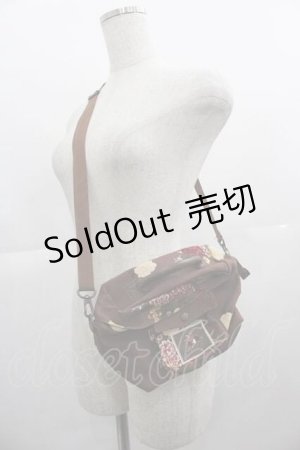 画像: KETTY / フラワーブーケプリントショルダーバッグ  ブラウン I-25-05-07-112-EL-BG-HD-ZI