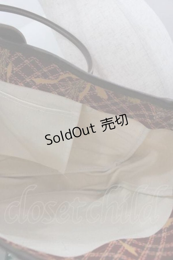 画像3: KETTY / オールドローズブーケナナメチェックバッグ  赤チェック I-25-05-07-114-EL-BG-HD-ZI (3)