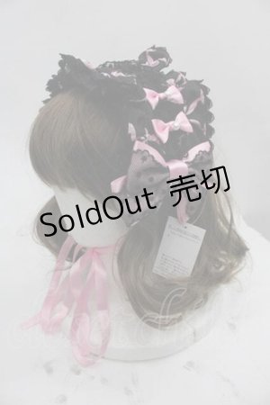 画像: metamorphose / Dressy Ribbonフリルヘッドドレス  赤Ｘピンク I-25-05-07-118-ME-AC-HD-ZI