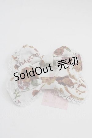 画像: metamorphose / ゴブラン風くまちゃんリボンクリップ  白 I-25-05-07-120-ME-AC-HD-ZI