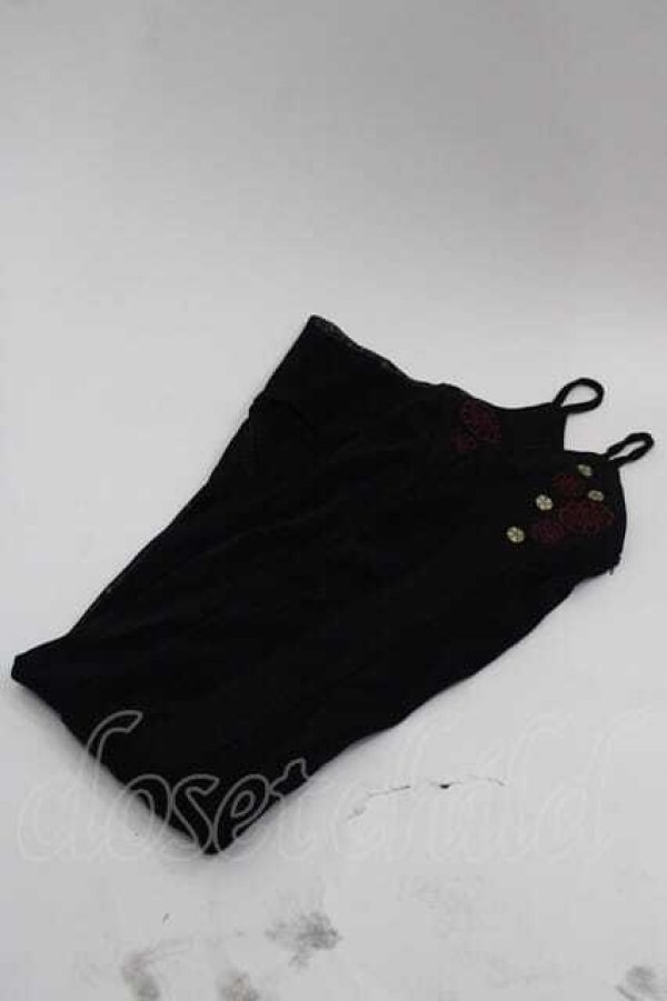 画像1: Ozz oneste / サクラ刺繍アームカバー  黒Ｘ赤 I-25-05-07-122-OO-ZA-HD-ZI (1)