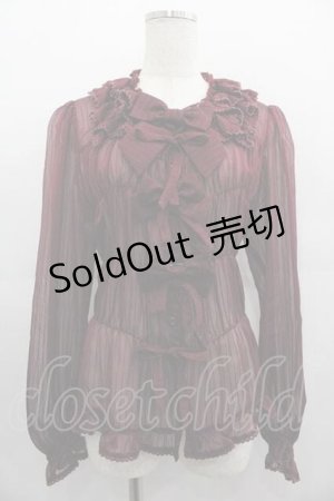 画像: metamorphose / 4つリボンシフォンブラウス  ボルドー I-25-05-07-017-ME-BL-HD-ZI