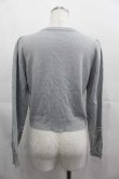 画像2: Amavel / クロス刺繍ニットカーディガン  サックス I-25-05-07-022-CA-TO-HD-ZI (2)