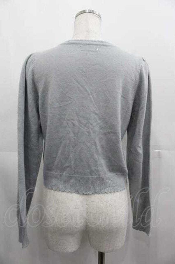 画像2: Amavel / クロス刺繍ニットカーディガン  サックス I-25-05-07-022-CA-TO-HD-ZI (2)