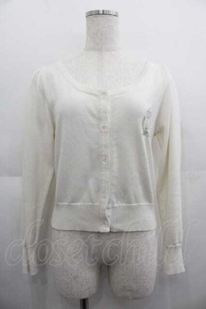 画像: metamorphose / M刺繍ニットカーディガン  アイボリー I-25-05-07-023-ME-TO-HD-ZI
