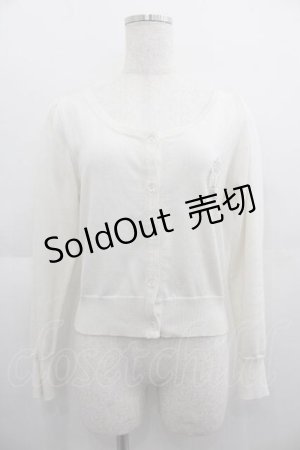 画像: metamorphose / M刺繍ニットカーディガン  アイボリー I-25-05-07-023-ME-TO-HD-ZI
