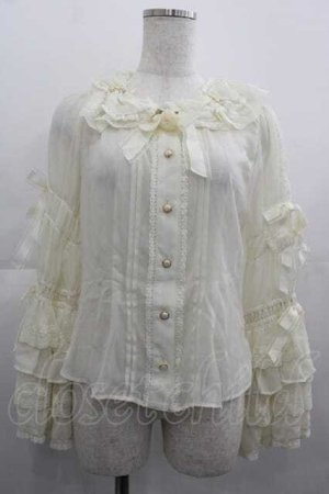 画像: BABY,THE STARS SHINE BRIGHT / a Rose 〜ガラスドームに閉じ込めた一輪の薔薇〜ブラウス  生成り I-25-05-07-003-BA-BL-HD-ZI