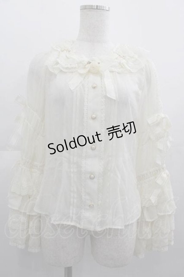 画像1: BABY,THE STARS SHINE BRIGHT / a Rose 〜ガラスドームに閉じ込めた一輪の薔薇〜ブラウス  生成り I-25-05-07-003-BA-BL-HD-ZS (1)