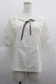 画像1: axes femme POETIQUE / ヒマワリ刺繍フリルカットプルオーバー M キナリ I-25-05-07-031-AX-TO-HD-ZI (1)