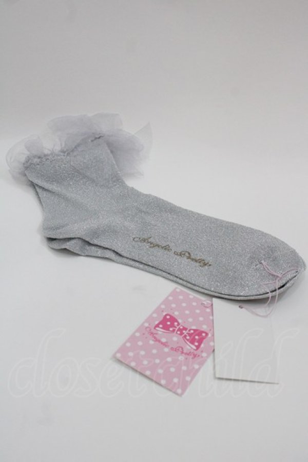 画像2: Angelic Pretty / Twinkle Glitterクルー丈ソックス  シルバー I-25-05-08-057-AP-ZA-HD-ZI (2)