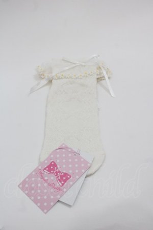 画像: Angelic Pretty / マーガレットクルー丈ソックス  白 I-25-05-08-007-AP-ZA-HD-ZI