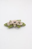 画像1: Michal Negrin / フラワーバレッタ  ピンクＸ緑 I-25-05-08-081-LO-AC-HD-ZI (1)