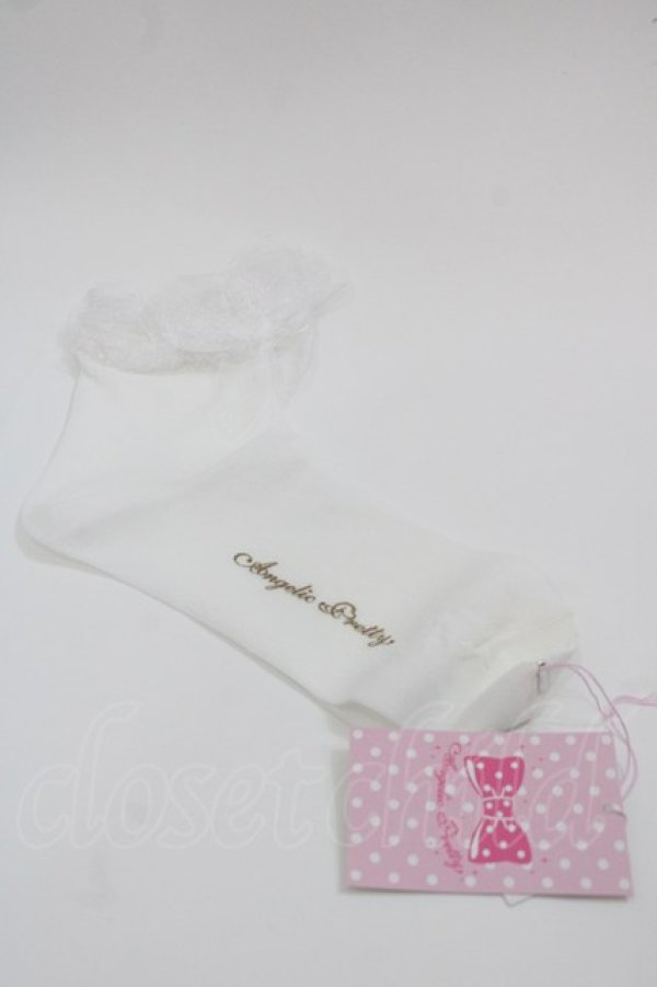 画像1: Angelic Pretty / Twinkle Glitterクルー丈ソックス  白 I-25-05-08-009-AP-ZA-HD-ZI (1)