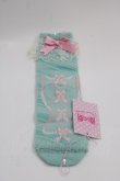 画像1: Angelic Pretty / Candy Ribbon ストライプクルー丈ソックス  ミント I-25-05-08-011-AP-ZA-HD-ZI (1)