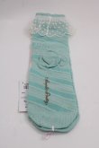 画像2: Angelic Pretty / Candy Ribbon ストライプクルー丈ソックス  ミント I-25-05-08-011-AP-ZA-HD-ZI (2)