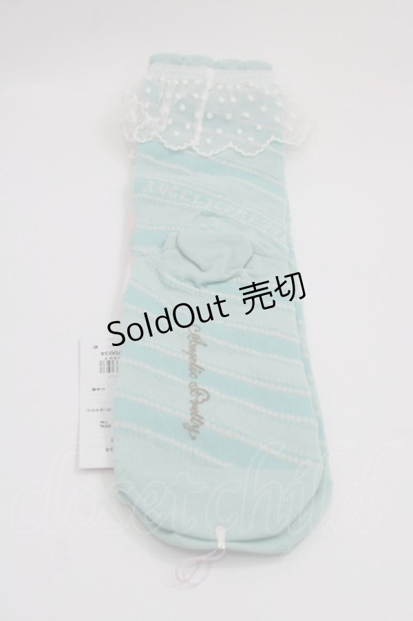 画像2: Angelic Pretty / Candy Ribbon ストライプクルー丈ソックス  ミント I-25-05-08-011-AP-ZA-HD-ZI (2)