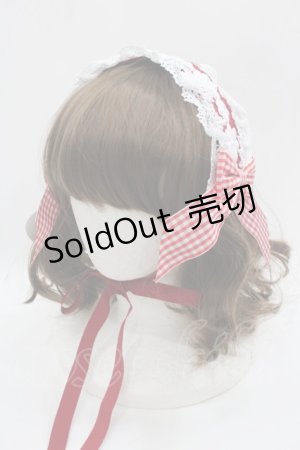 画像: BABY,THE STARS SHINE BRIGHT / Emiliaギンガムヘッドドレス  赤Ｘ白 I-25-05-08-112-BA-AC-HD-ZI