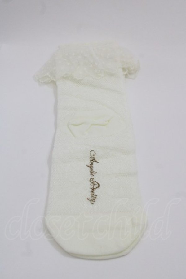 画像2: Angelic Pretty / Lacyクルー丈ソックス  白 I-25-05-08-012-AP-ZA-HD-ZI (2)