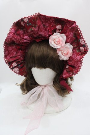 画像: Angelic Pretty / True Rose Storyハーフボンネット  ワイン I-25-05-08-115-AP-AC-HD-ZI