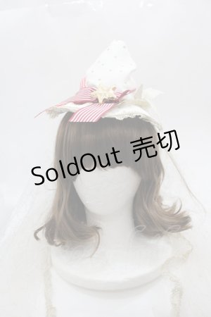 画像: BABY,THE STARS SHINE BRIGHT / スターダストな魔法少女ハット  白Ｘ赤Ｘゴールド I-25-05-08-123-BA-AC-HD-ZI