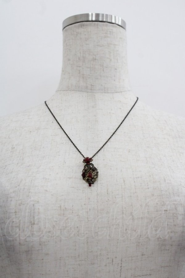 画像1: Michal Negrin / ストーンモチーフネックレス  赤ＸAGD I-25-05-11-046-LO-AC-HD-ZI (1)