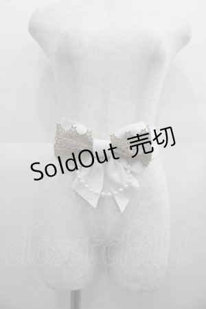 画像: Triple fortune / ウエストリボンベルト  白 I-25-05-11-050-EL-ZA-HD-ZI