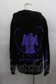 画像2: KRY CLOTHING / 「HAMONOONNA」パーカー  黒Ｘ紫 I-25-05-11-077-EL-TO-HD-ZI (2)