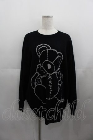 画像: Candy Stripper / BROKEN BEAR KNIT 2 黒 I-25-05-11-079-PU-TO-HD-ZI