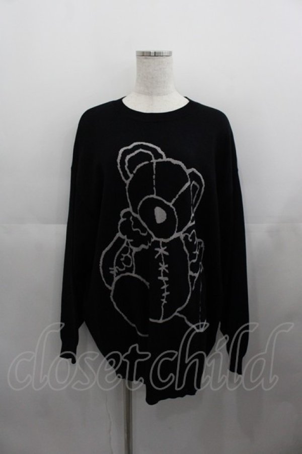 画像1: Candy Stripper / BROKEN BEAR KNIT 2 黒 I-25-05-11-079-PU-TO-HD-ZI (1)