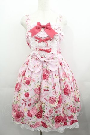 画像: BABY,THE STARS SHINE BRIGHT / スローモーションブーケ〜あの日の私の想い〜柄ジャンパースカートI  ピンク I-25-05-11-084-BA-OP-HD-ZI