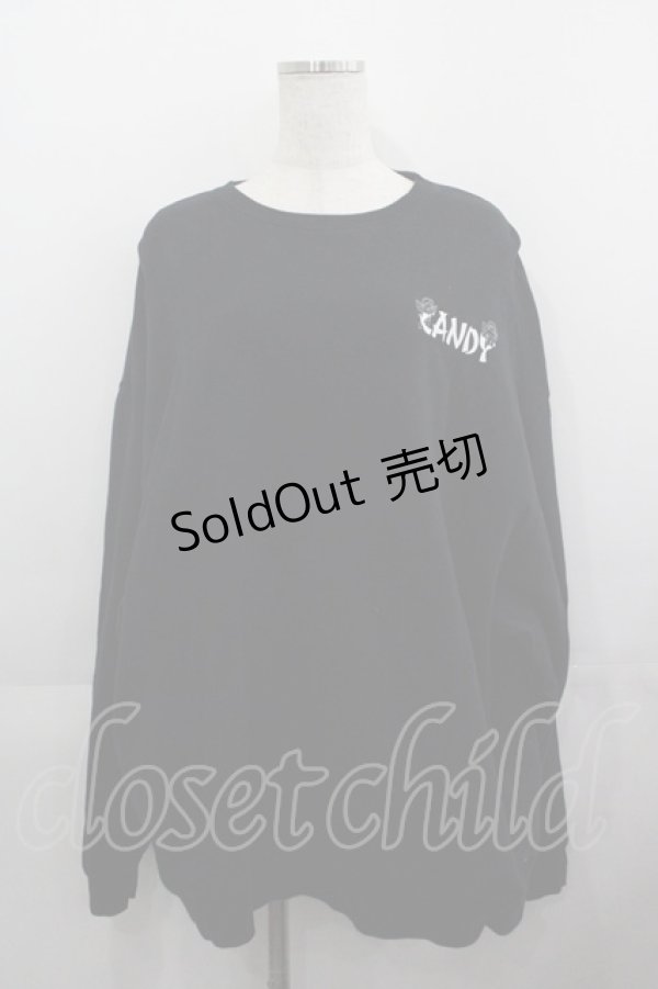 画像1: Candy Stripper / CANDY PARADE SWEAT ONE-PIECE 2 黒Ｘ白 I-25-05-11-117-PU-OP-HD-ZI (1)